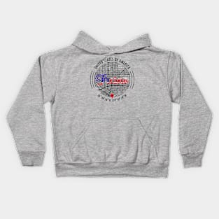 Fresno USA Road Map Art - Earth Tones Kids Hoodie